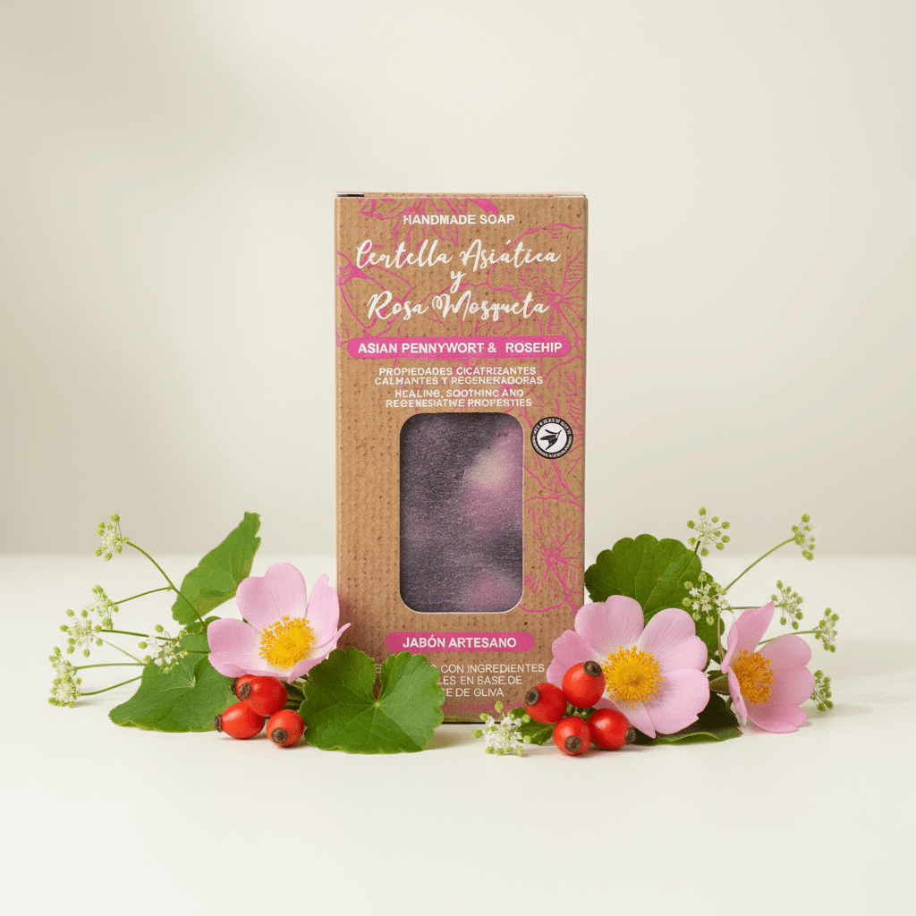 Jabón Centella Asiática y Rosa Mosqueta con Aceite Jabón EsotéricoTienda esotérica Málaga - La Tienda de Tata Magic: tienda Esotérica en Málaga